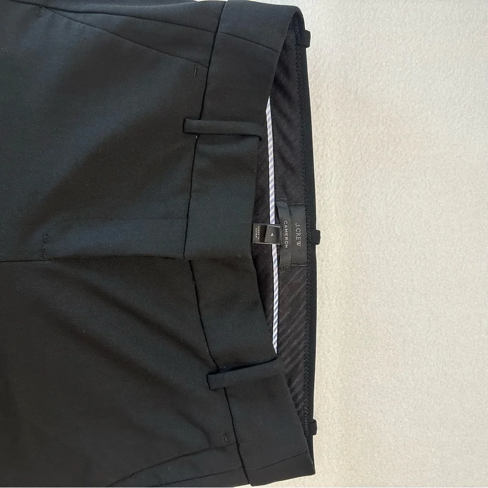 J.Crew Camron Black Classic Ankle Pants Zipper Fly Belt Loops Women’s Size 4